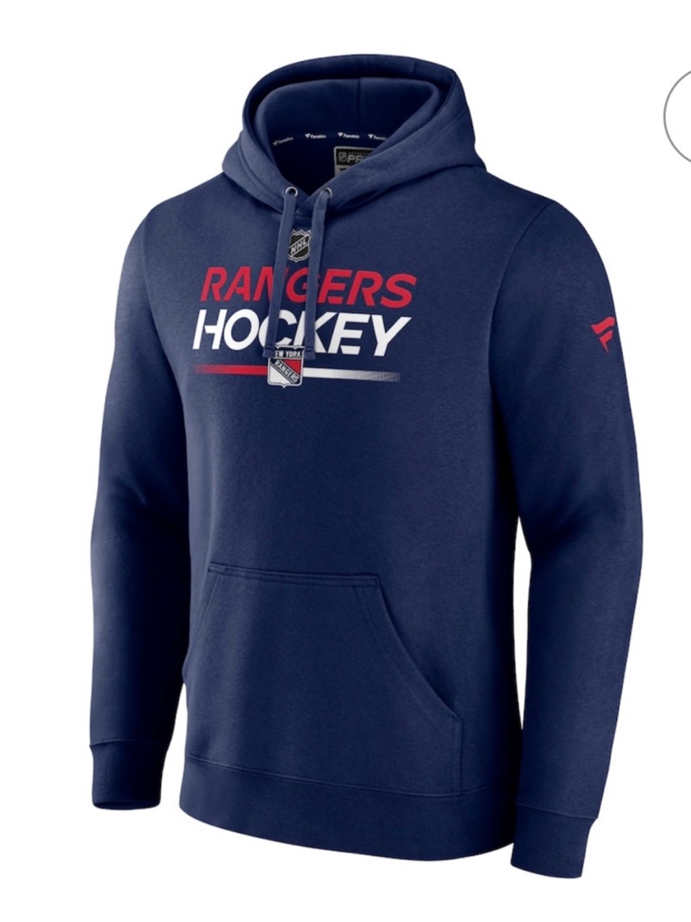 Men's New York Rangers Fanatics Navy
Alternate Wordmark Fleece Pullover Hoodie